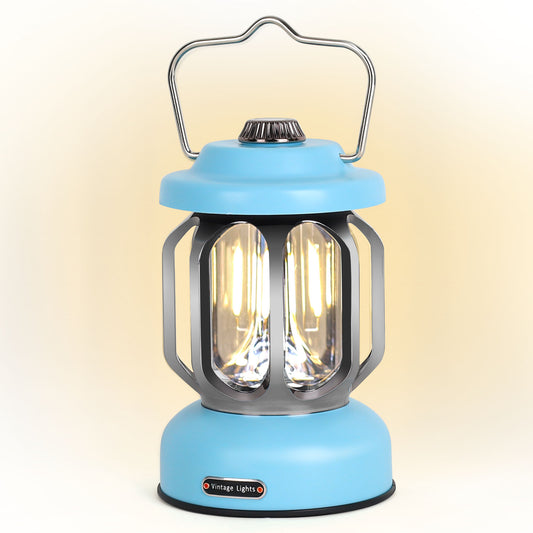 SEAMAGIC 1-Pack Blue Camping Lantern for Power Outages, Hiking, Hurricane