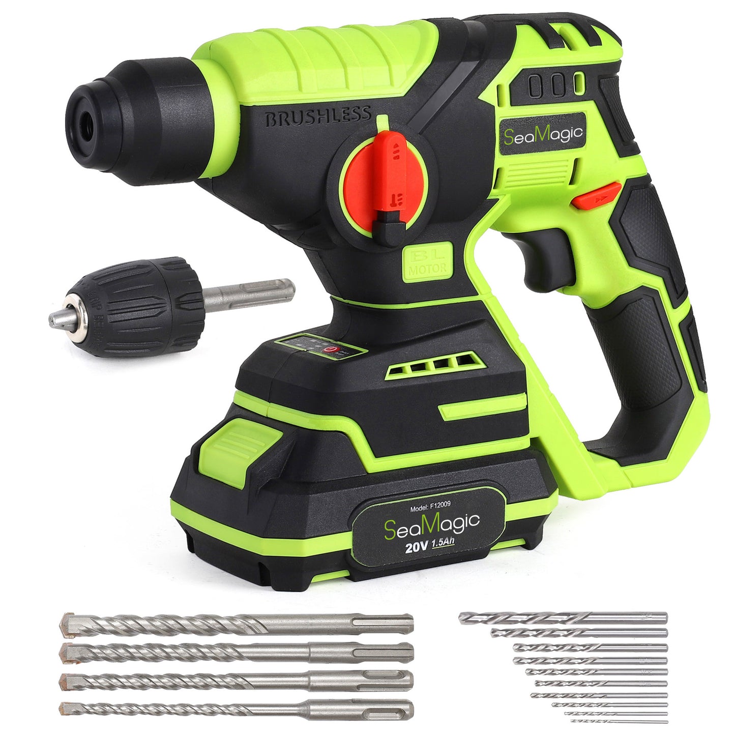 SEAMAGIC Heavy Duty Rotary Hammer with Safety Clutch