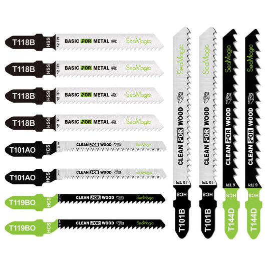 SEAMAGIC Jigsaw Blades Set, Metal and Plastic Cutting