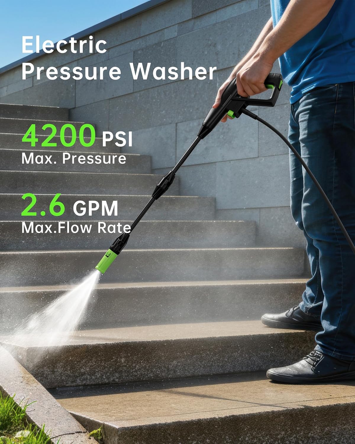 SEAMAGIC High Pressure Washers for Cars, Driveways, Patios,Home Cleaning