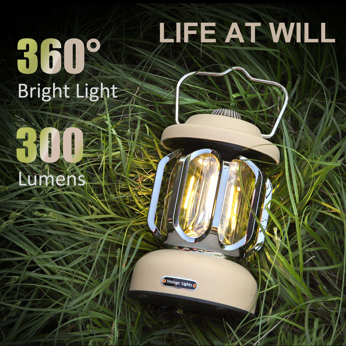 SEAMAGIC 1-Pack Yellow Camping Lantern for Power Outages, Hiking, Hurricane