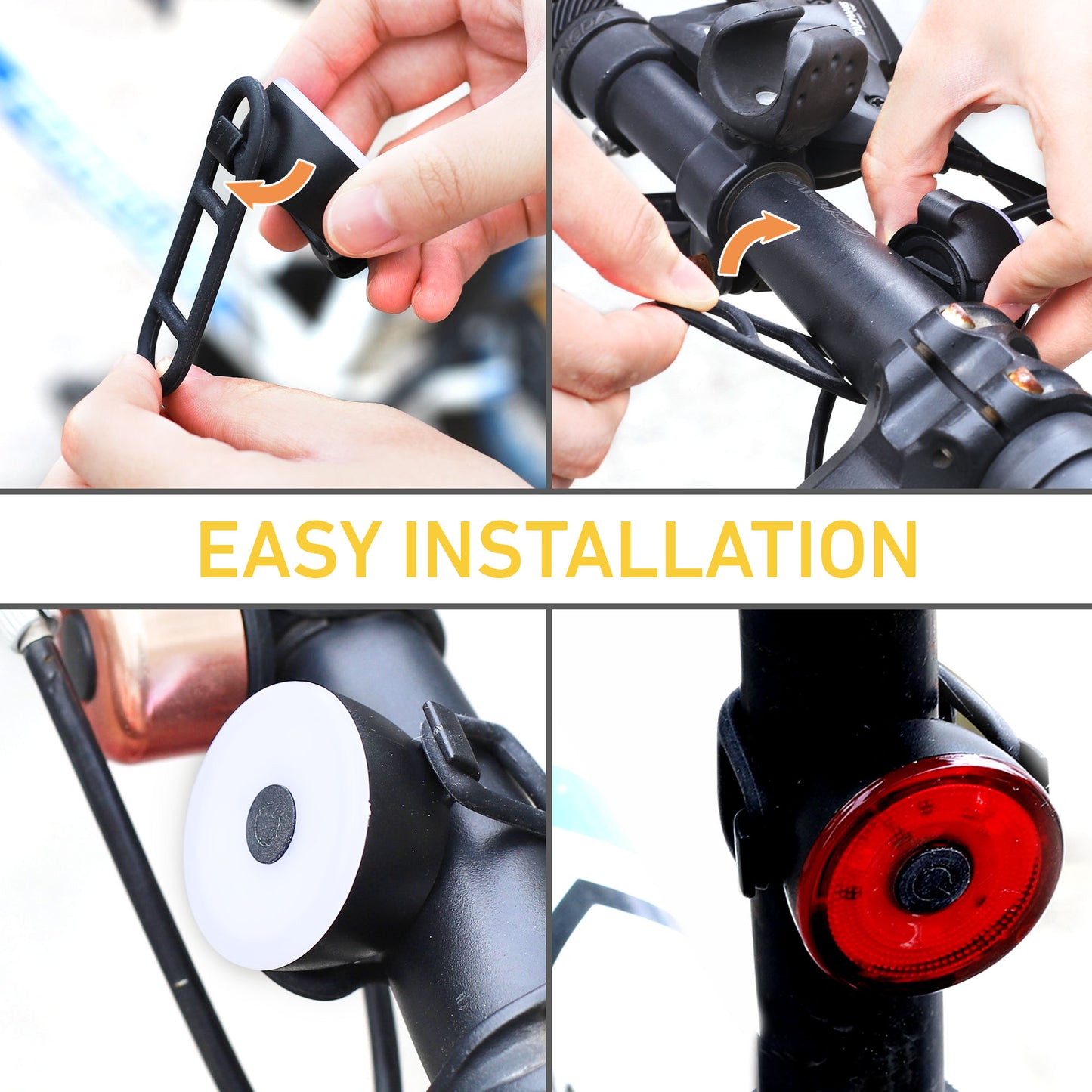 SEAMAGIC Bicycle Lights for Night Lighting, 2 Modes Bike Headlight, Lighting Apparatus for Vehicles