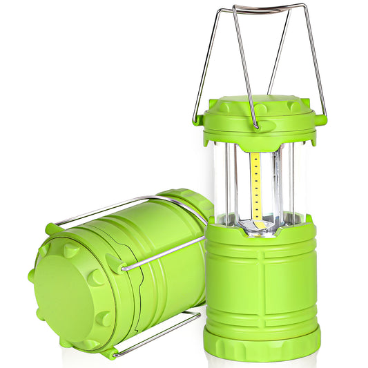 SEAMAGIC 2-Pack LED Green Camping Lanterns for Power Outages, Hiking, Hurricane